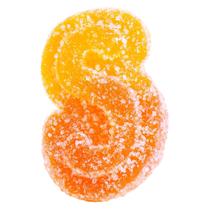 SOURZ by Spinach® - Fully Blasted Peach Orange 1:1 THC CBD Gummies - Hybrid - 10x1 Pack